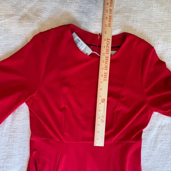 Boden Classic Red Midi Dress w Flutter Sleeves NEW Women US 10R DO132 Red - Picture 10 of 16